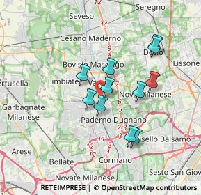 Mappa Palazzolo Milanese, 20030 Paderno Dugnano MI, Italia (2.91636)