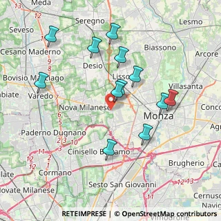 Mappa Via Luigi Einaudi, 20835 Muggiò MB, Italia (3.74583)