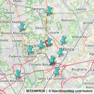 Mappa Via Luigi Einaudi, 20835 Muggiò MB, Italia (3.89091)