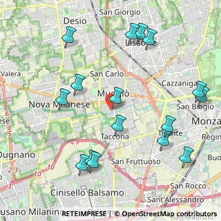 Mappa Via Luigi Einaudi, 20835 Muggiò MB, Italia (2.4225)