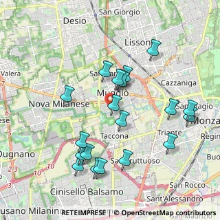 Mappa Via Luigi Einaudi, 20835 Muggiò MB, Italia (1.9435)