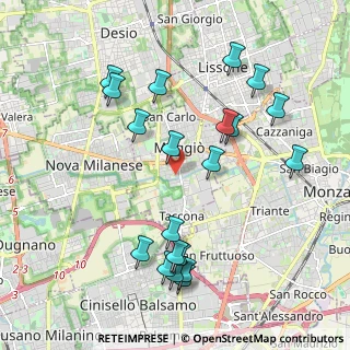 Mappa Via Luigi Einaudi, 20835 Muggiò MB, Italia (2.161)