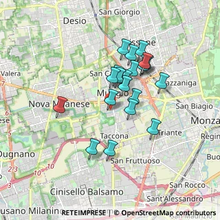 Mappa Via Luigi Einaudi, 20835 Muggiò MB, Italia (1.436)