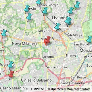 Mappa Via Luigi Einaudi, 20835 Muggiò MB, Italia (3.16714)
