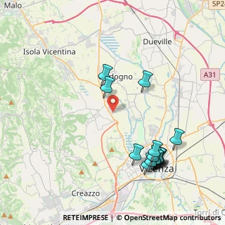 Mappa Via Alessandro Volta, 36030 Costabissara VI, Italia (4.58467)