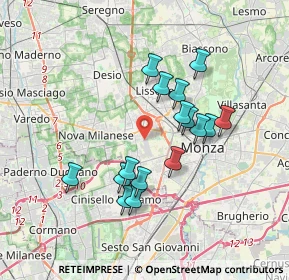 Mappa Via Monza, 20835 Muggiò MB, Italia (3.145)
