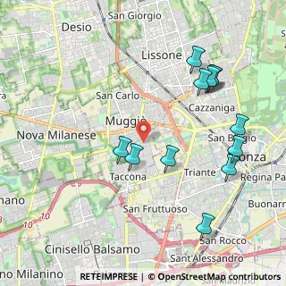 Mappa Via Monza, 20835 Muggiò MB, Italia (2.21667)