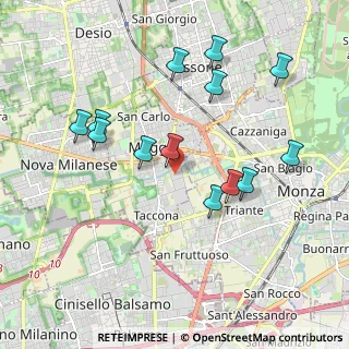 Mappa Via Monza, 20835 Muggiò MB, Italia (1.95385)
