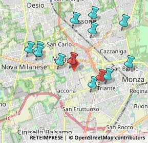 Mappa Via Monza, 20835 Muggiò MB, Italia (1.95385)