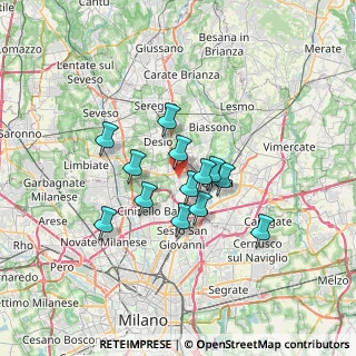 Mappa Via Monza, 20835 Muggiò MB, Italia (5.08154)