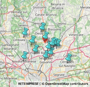 Mappa Via Monza, 20835 Muggiò MB, Italia (5.08154)