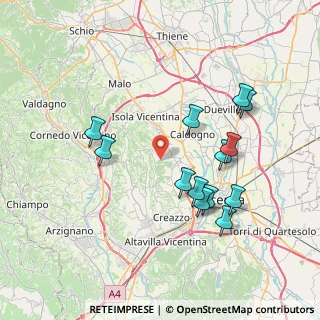 Mappa Via San Zeno, 36030 Costabissara VI, Italia (7.42923)