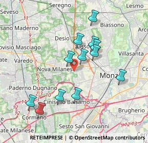 Mappa Via De Nicola Enrico, 20835 Muggiò MB, Italia (3.45083)