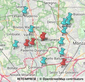 Mappa Via Sebastiano Caboto, 20834 Nova Milanese MB, Italia (4.07857)