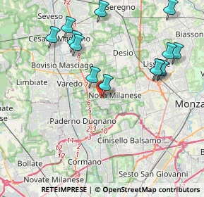 Mappa Via Sebastiano Caboto, 20834 Nova Milanese MB, Italia (4.42077)