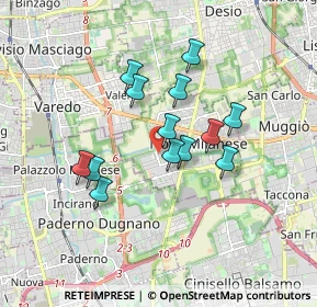 Mappa Via Sebastiano Caboto, 20834 Nova Milanese MB, Italia (1.39923)