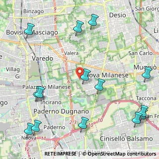 Mappa 20834 Paderno Dugnano MI, Italia (2.995)