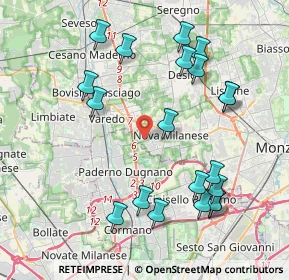 Mappa 20834 Paderno Dugnano MI, Italia (4.3955)