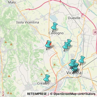 Mappa Via Gioberti, 36030 Costabissara VI, Italia (4.66636)
