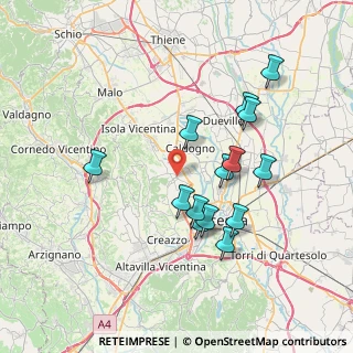 Mappa Via Gioberti, 36030 Costabissara VI, Italia (6.88357)