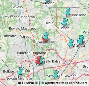 Mappa Via Piave, 20834 Nova milanese MB, Italia (5.15083)