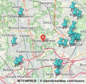 Mappa Via Piave, 20834 Nova milanese MB, Italia (5.60421)