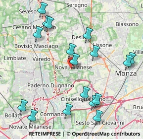 Mappa Via Piave, 20834 Nova milanese MB, Italia (4.73412)