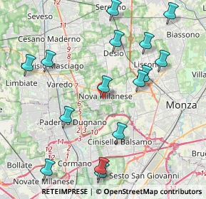 Mappa Via Piave, 20834 Nova milanese MB, Italia (4.64867)