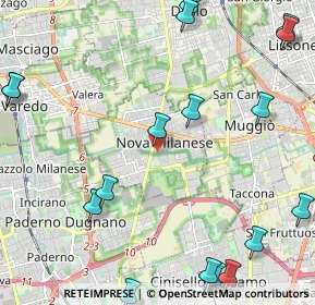 Mappa Via Piave, 20834 Nova milanese MB, Italia (3.198)