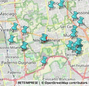 Mappa Via Piave, 20834 Nova milanese MB, Italia (2.416)
