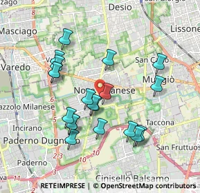 Mappa Via Piave, 20834 Nova milanese MB, Italia (1.755)