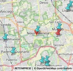 Mappa Via Piave, 20834 Nova milanese MB, Italia (3.21333)