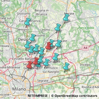 Mappa Via dell'Artigianato, 20864 Concorezzo MB, Italia (6.54444)