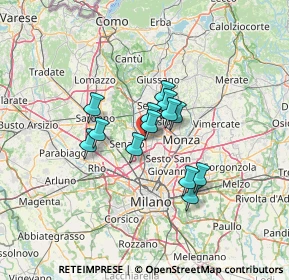 Mappa Via Cascina Sant'Angelo, 20037 Paderno Dugnano MI, Italia (8.93154)