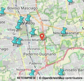 Mappa Via Cascina Sant'Angelo, 20037 Paderno Dugnano MI, Italia (2.81818)