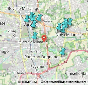 Mappa Via Cascina Sant'Angelo, 20037 Paderno Dugnano MI, Italia (1.83615)
