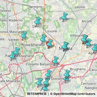 Mappa Via Figini, 20835 Muggiò MB, Italia (5.2645)