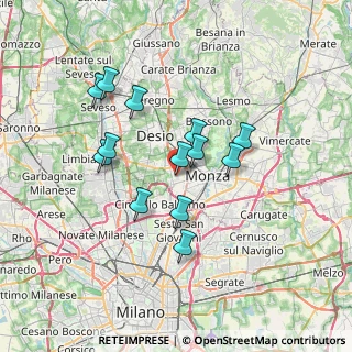 Mappa Via Figini, 20835 Muggiò MB, Italia (5.98077)