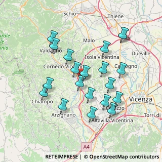 Mappa Via Trento, 36070 Castelgomberto VI, Italia (7.0935)