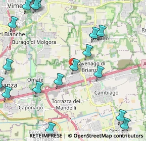 Mappa Piazza Alessandro Volta, 20873 Cavenago di Brianza MB, Italia (3.083)