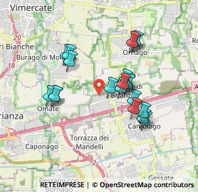 Mappa Piazza Alessandro Volta, 20873 Cavenago di Brianza MB, Italia (1.556)