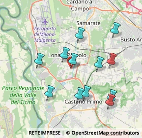 Mappa Via Vecchia per Castano, 21015 Lonate Pozzolo VA, Italia (3.67083)