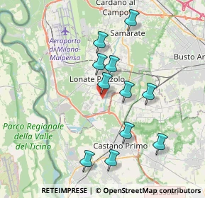 Mappa Via Vecchia per Castano, 21015 Lonate Pozzolo VA, Italia (3.49636)