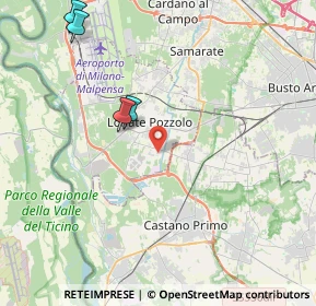 Mappa Via Vecchia per Castano, 21015 Lonate Pozzolo VA, Italia (6.80727)