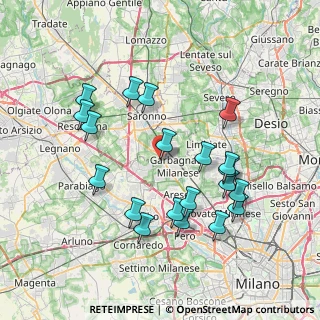 Mappa Via Johann Sebastian Bach, 21042 Caronno Pertusella VA, Italia (7.608)
