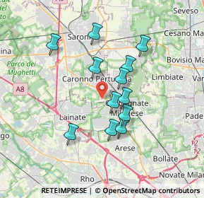 Mappa Via Johann Sebastian Bach, 21042 Caronno Pertusella VA, Italia (2.94333)