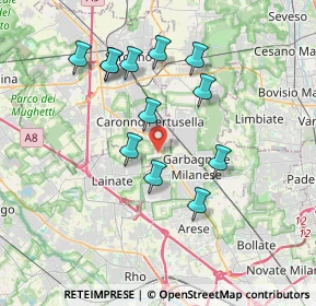 Mappa Via Johann Sebastian Bach, 21042 Caronno Pertusella VA, Italia (3.40833)