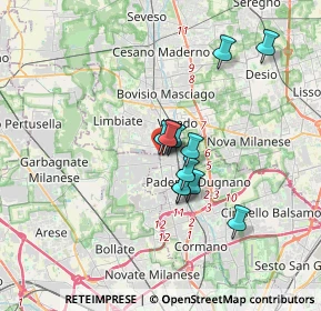 Mappa SP 44 EX Strada Statale 35 dei Giovi, 20037 Paderno Dugnano MI (2.39667)