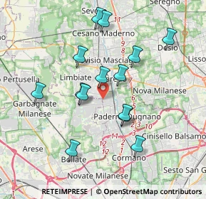 Mappa SP 44 EX Strada Statale 35 dei Giovi, 20037 Paderno Dugnano MI (3.49286)