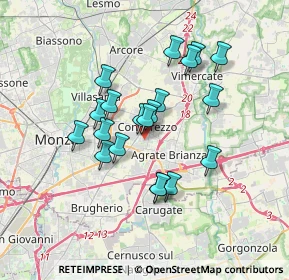 Mappa Via Don Luigi Orione, 20863 Concorezzo MB, Italia (2.889)